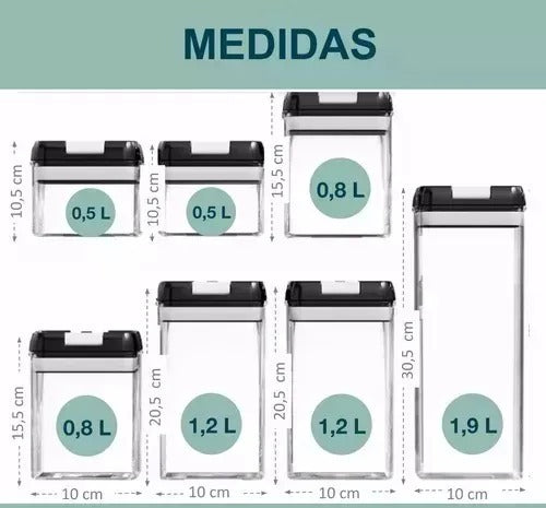 MODERNO ORGANIZADOR ALIMENTOS x 7