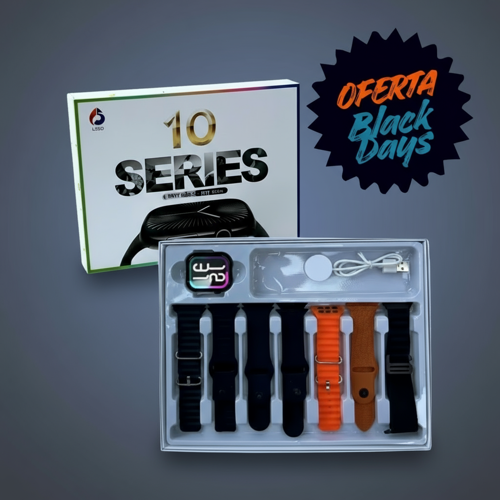 Smart Watch S30Pro Max (7 Manillas) "Edición Black Days"