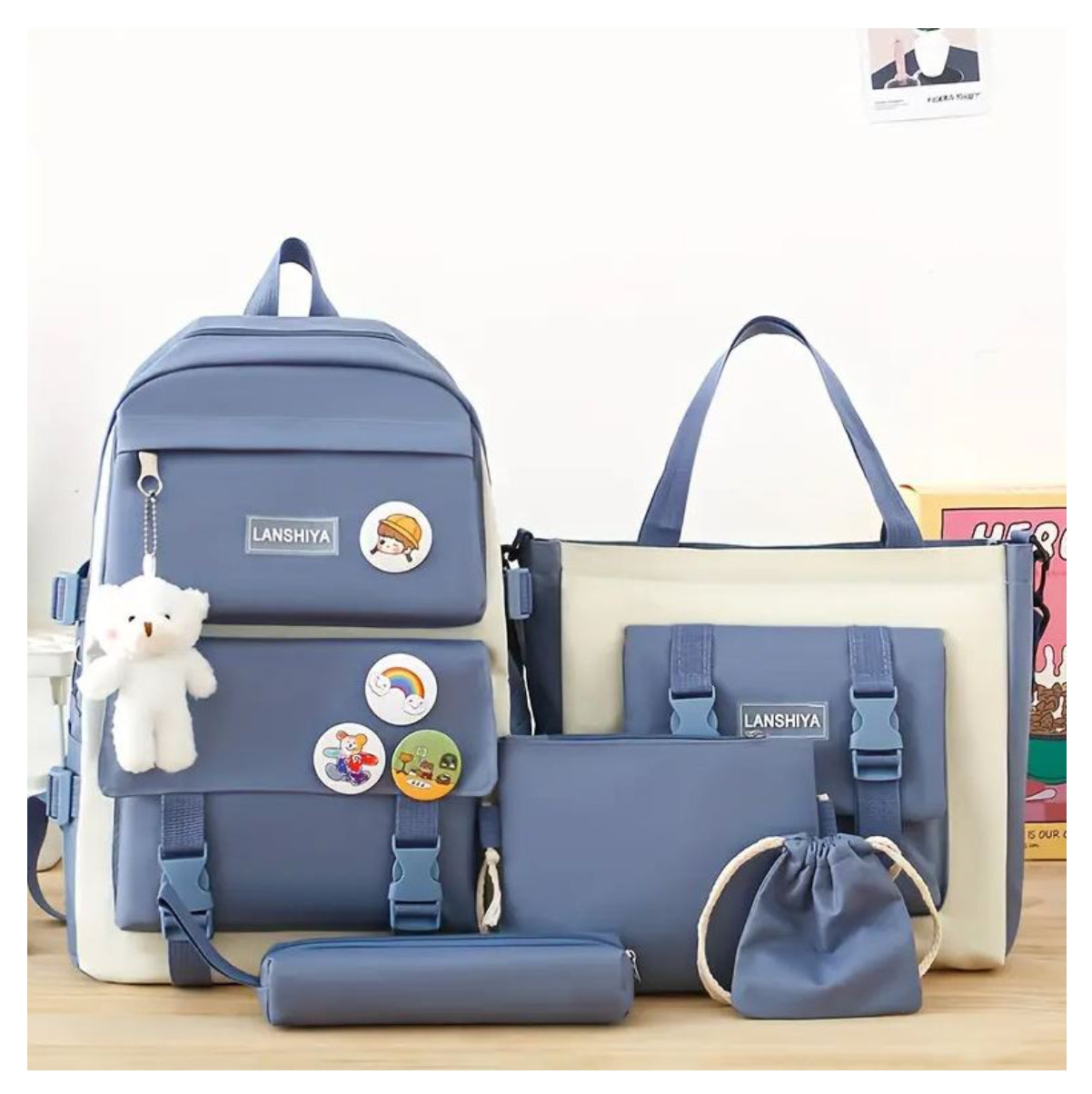 Maleta Mochila Combo Coreano 5 en 1