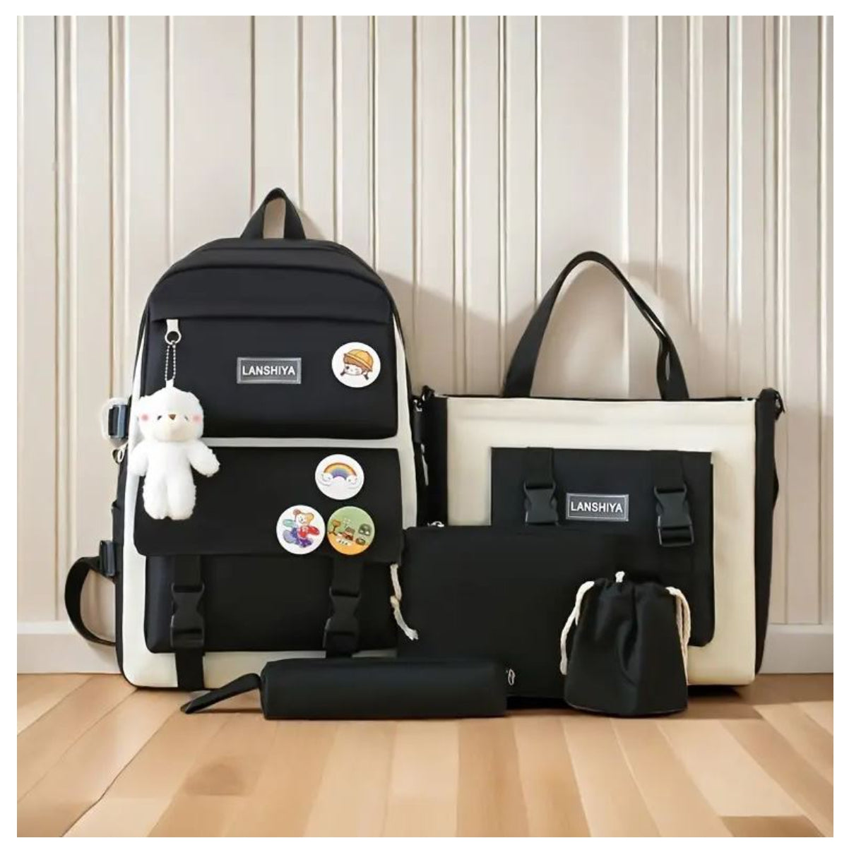 Maleta Mochila Combo Coreano 5 en 1