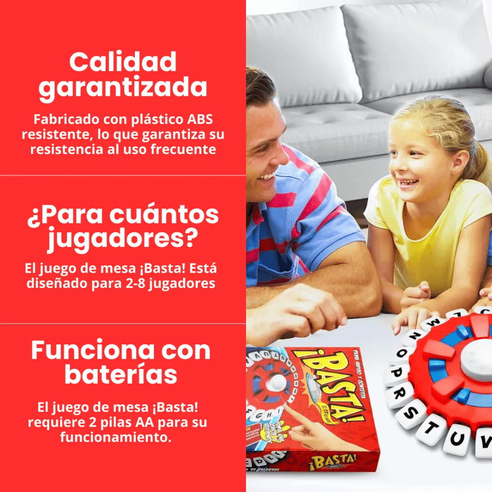 Juego De Mesa Basta Interactivo Palabras