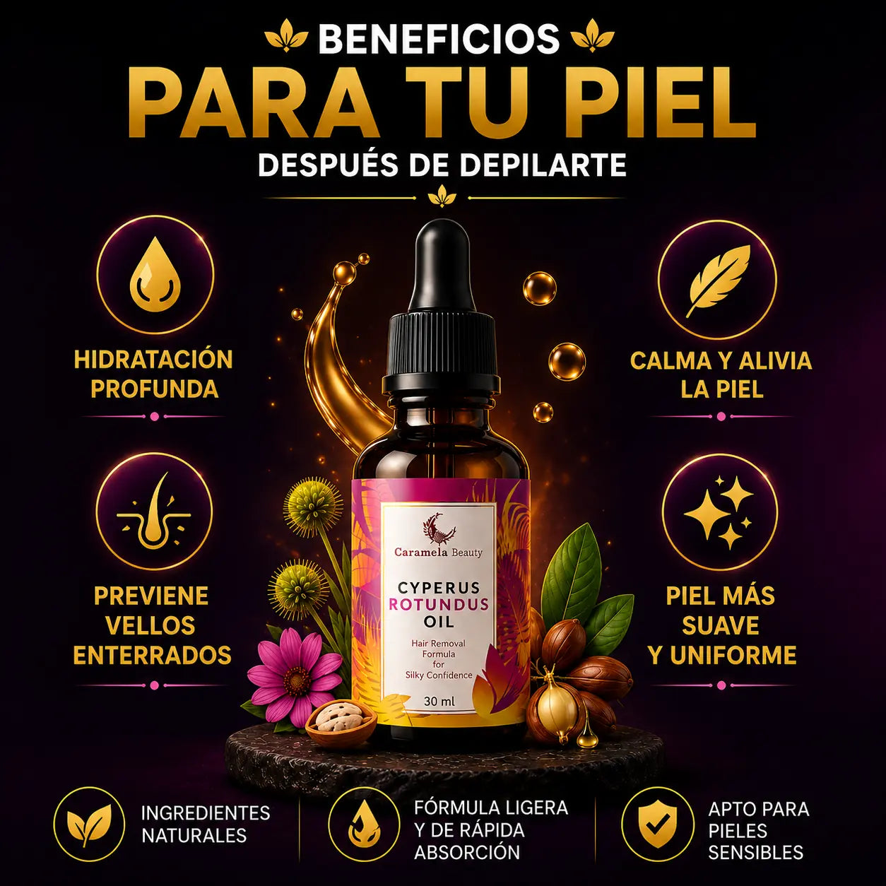 Aceite Premium Cyperus Removedor de Vello