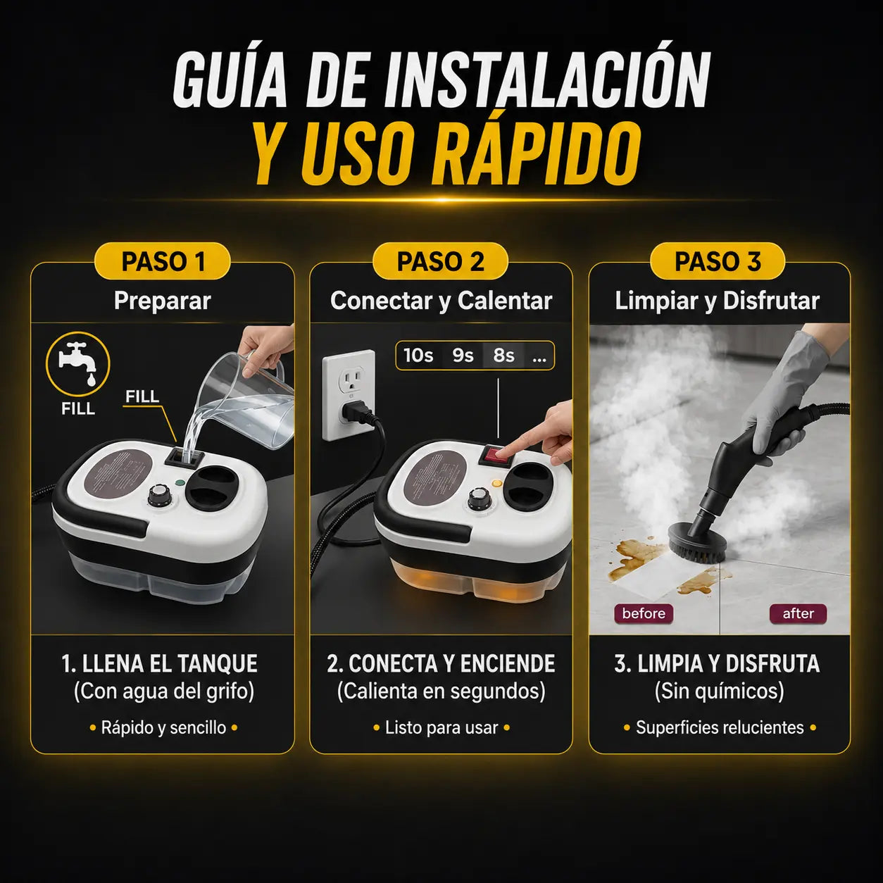 Limpiador a Vapor PowerPro