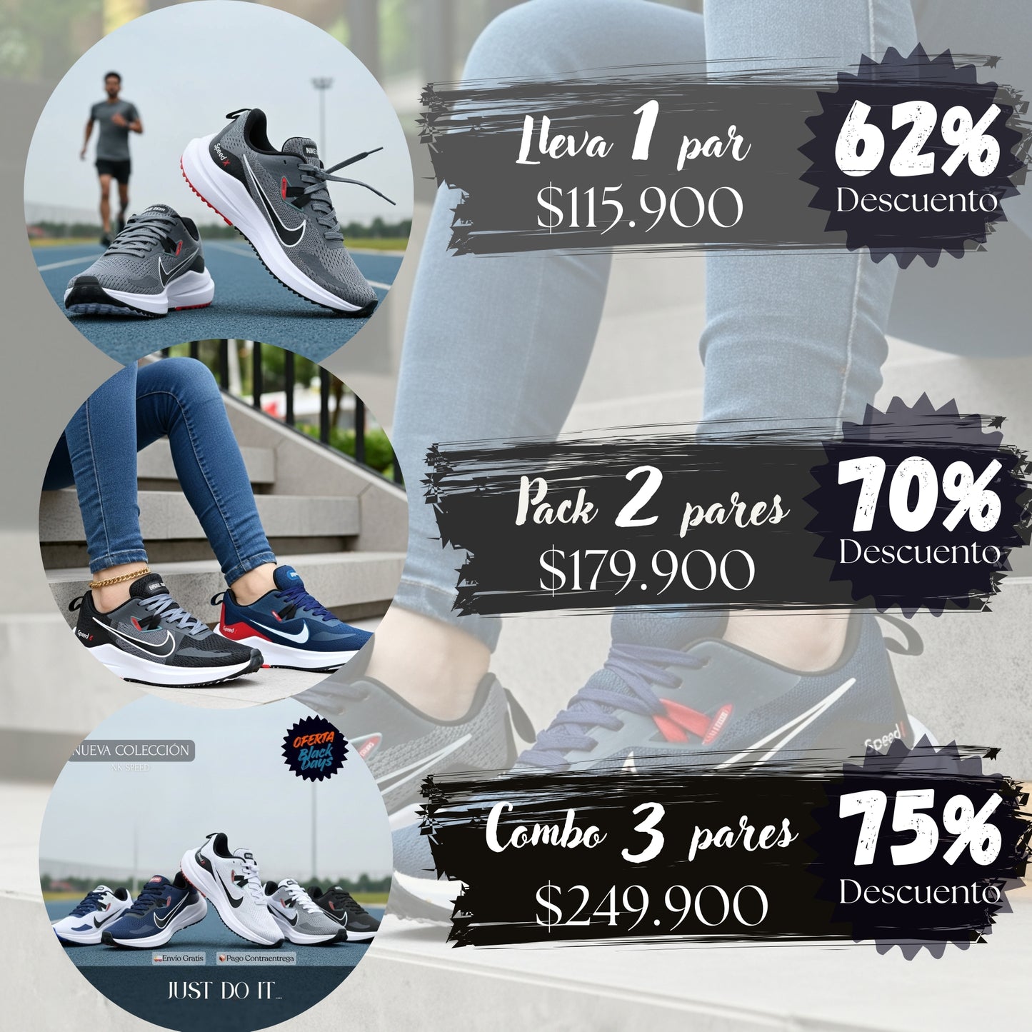 ÚNICOS TENIS NK SPEED 713