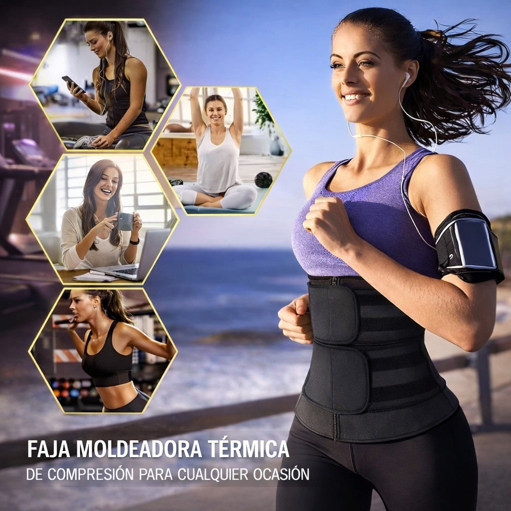 INCREÍBLE FAJA MOLDEADORA TÉRMICA DE COMPRESIÓN